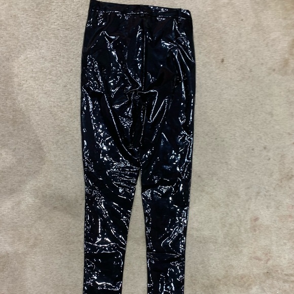 Hot Miami Styles - High Waist Black Latex Pants - Picture 3 of 4